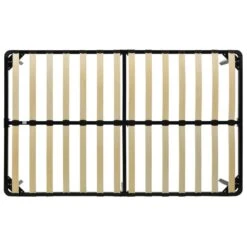 VidaXL - Bed Frame Met Hout Lattenbodem - Zwart - Metaal - 140x200 Cm -Bedden Bij Leen Bakker c6a68ae0cb9d4c7681fd895a8d338138