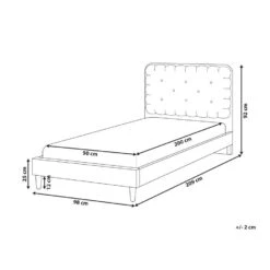 CORSAINT - Eenpersoonsbed - Beige - 90 X 200 Cm - Fluweel 17 CORSAINT - Eenpersoonsbed - Beige - 90 X 200 Cm - Fluweel -Bedden Bij Leen Bakker c7f56ead1c8441299672e80d1fc0eb8f