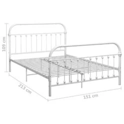 VidaXL - Bed Frame - Wit - Metaal - 140 X 200 Cm -Bedden Bij Leen Bakker c9d52b0ed2634bdca52a0b60109c7388
