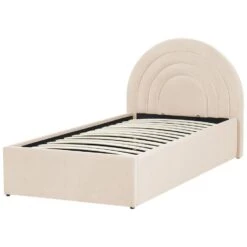 ANET - Bed Met Opbergruimte - Beige - 90 X 200 Cm - Fluweel -Bedden Bij Leen Bakker c9f6a3b35df34c19b2f78631137e84ea