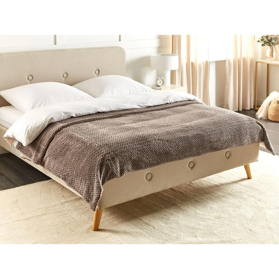 SURMI - Bedsprei - Bruin - 200 X 220 Cm - Polyester 4 SURMI - Bedsprei - Bruin - 200 X 220 Cm - Polyester - Afbeelding 2