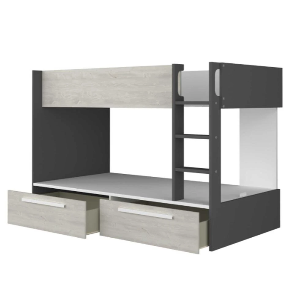 Stapelbed Fleur Met Bedlades - Grijs 7 Stapelbed Fleur Met Bedlades - Grijs - Afbeelding 5