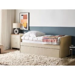 TROYES - Slaapbank - Beige - Fluweel 17 TROYES - Slaapbank - Beige - Fluweel -Bedden Bij Leen Bakker cbf957260e354b2abadc9855b48145b4