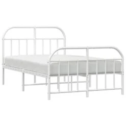 VidaXL - Bed Frame Met Hoofd- En Voeteneinde - Wit - Metaal - 120x200 Cm 15 VidaXL - Bed Frame Met Hoofd- En Voeteneinde - Wit - Metaal - 120x200 Cm -Bedden Bij Leen Bakker ccdfd1d5ca03484fa4b81fa497e8b785