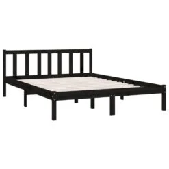 VidaXL - Tweepersoonsbed Met Hoofdbord - Zwart - Grenenhout - 140x190 Cm -Bedden Bij Leen Bakker cd095ae2bf7e4b42a037279ebd818e29