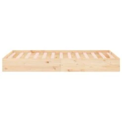 VidaXL - Bed Frame Pallet Met Lattenbodem - Naturel- Massief Hout - 90x200 Cm -Bedden Bij Leen Bakker cd57469c5fd642c4abded7d897f84a9d