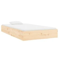 VidaXL - Bed Frame Pallet Met Lattenbodem - Naturel- Massief Hout - 90x200 Cm -Bedden Bij Leen Bakker cebdb0cd8779430ebfed324c5d936059