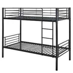 Stapelbed Dixie 90x200cm - Metaal - Mat Zwart -Bedden Bij Leen Bakker d1c52e5ee3a8462a8710056eced59990