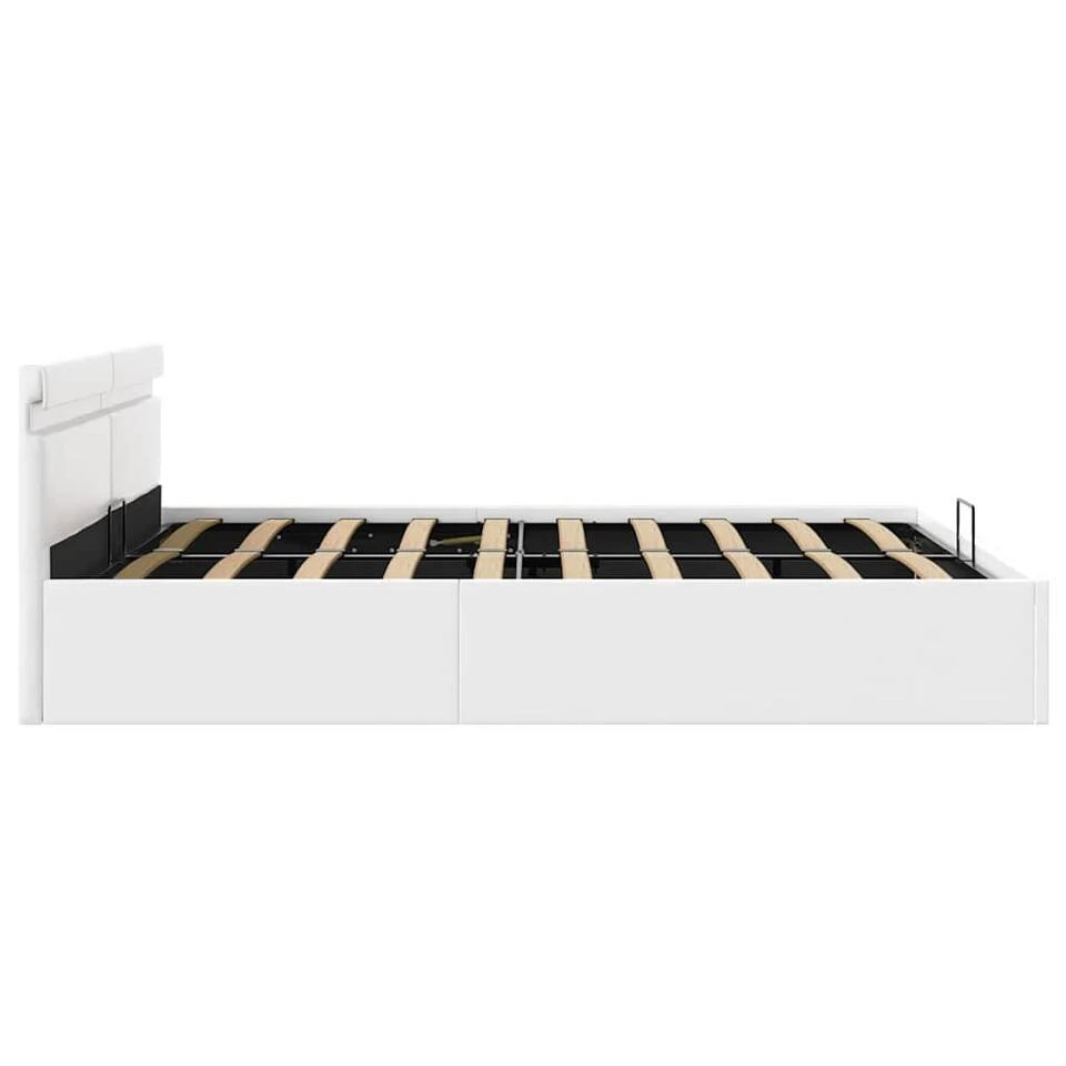 VidaXL - LED Bed Met Opbergruimte - Hydraulisch - Wit - Kunstleer - 180x200 Cm 8 VidaXL - LED Bed Met Opbergruimte - Hydraulisch - Wit - Kunstleer - 180x200 Cm - Afbeelding 6