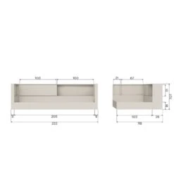 WOOOD Carter Bedbank - Grenenhout - Dust/Beige - 90x200 -Bedden Bij Leen Bakker d4fe838cf7674ba2a3272642015720f8