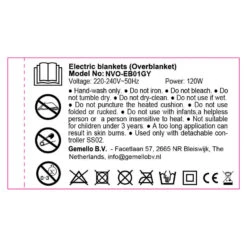 Nuvoo Elektrische Bovendeken - 180x160 Cm L - Lichtgrijs -Bedden Bij Leen Bakker d577e00fac6449e7a583d6143a3b05d5
