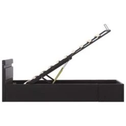 VidaXL - LED Bed Met Opbergruimte - Hydraulisch - Zwart - Kunstleer - 90x200 Cm -Bedden Bij Leen Bakker d6c32ffc7bcd480f9fafe29c133dbde1