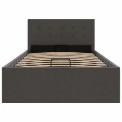 VidaXL - Bed Met Opbergruimte - Hydraulische - Donkergrijs - Stof - 100x200 Cm -Bedden Bij Leen Bakker d75b567285c34aa0b1e1e67d5d5d3654