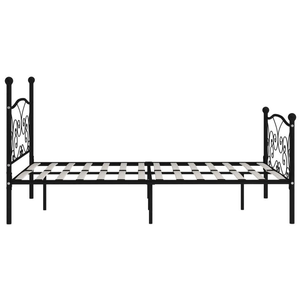 VidaXL - Bed Frame Met Lattenbodem - Zwart - Metaal - 140x200 Cm 5 VidaXL - Bed Frame Met Lattenbodem - Zwart - Metaal - 140x200 Cm - Afbeelding 3