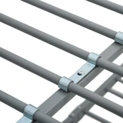 VidaXL - Metalen Stapelbed Incl. Hekwerk En Zijladder - Grijs - 90x200 Cm 14 VidaXL - Metalen Stapelbed Incl. Hekwerk En Zijladder - Grijs - 90x200 Cm -Bedden Bij Leen Bakker d8e244196d044472bab50dfdf91a757f