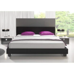 Meubella - Tweepersoonsbed George - Zwart - 160x200 Cm -Bedden Bij Leen Bakker d99284c5d6a4453f93b9ecae74ca1b37