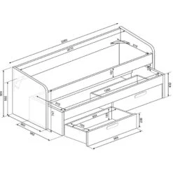 Bed Bo12 Met Onderschuifbed En Lades- Wit -Bedden Bij Leen Bakker dadb00b872d34c1286bcae107ef662e1