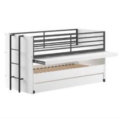 Halfhoogslaper Sammie 90x200cm Met 2 Slaapplaatsen, Bedlade En Bureau - Wit 13 Halfhoogslaper Sammie 90x200cm Met 2 Slaapplaatsen, Bedlade En Bureau - Wit -Bedden Bij Leen Bakker dcfe58f347e44df0b66e720e4389fe65
