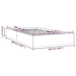 VidaXL - Bed Frame Pallet Met Lattenbodem - Naturel- Massief Hout - 90x200 Cm -Bedden Bij Leen Bakker dde199e1673345538010483cbcd0eef2
