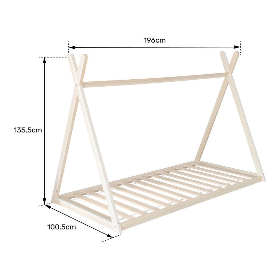 Happy Garden Bed VALENTIN - Wit - Hout 8 Happy Garden Bed VALENTIN - Wit - Hout - Afbeelding 6