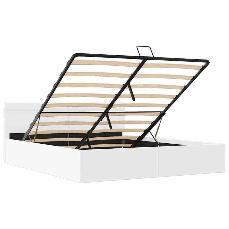 VidaXL - LED Bed Met Opbergruimte - Hydraulisch - Wit - Kunstleer - 180x200 Cm 11 VidaXL - LED Bed Met Opbergruimte - Hydraulisch - Wit - Kunstleer - 180x200 Cm - Afbeelding 9
