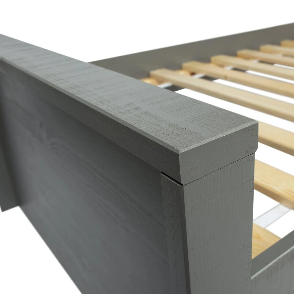 WOOOD Morris Bed Incl. Bedlade/Lattenrol - Grenen - Leem - 90x200 8 WOOOD Morris Bed Incl. Bedlade/Lattenrol - Grenen - Leem - 90x200 - Afbeelding 6