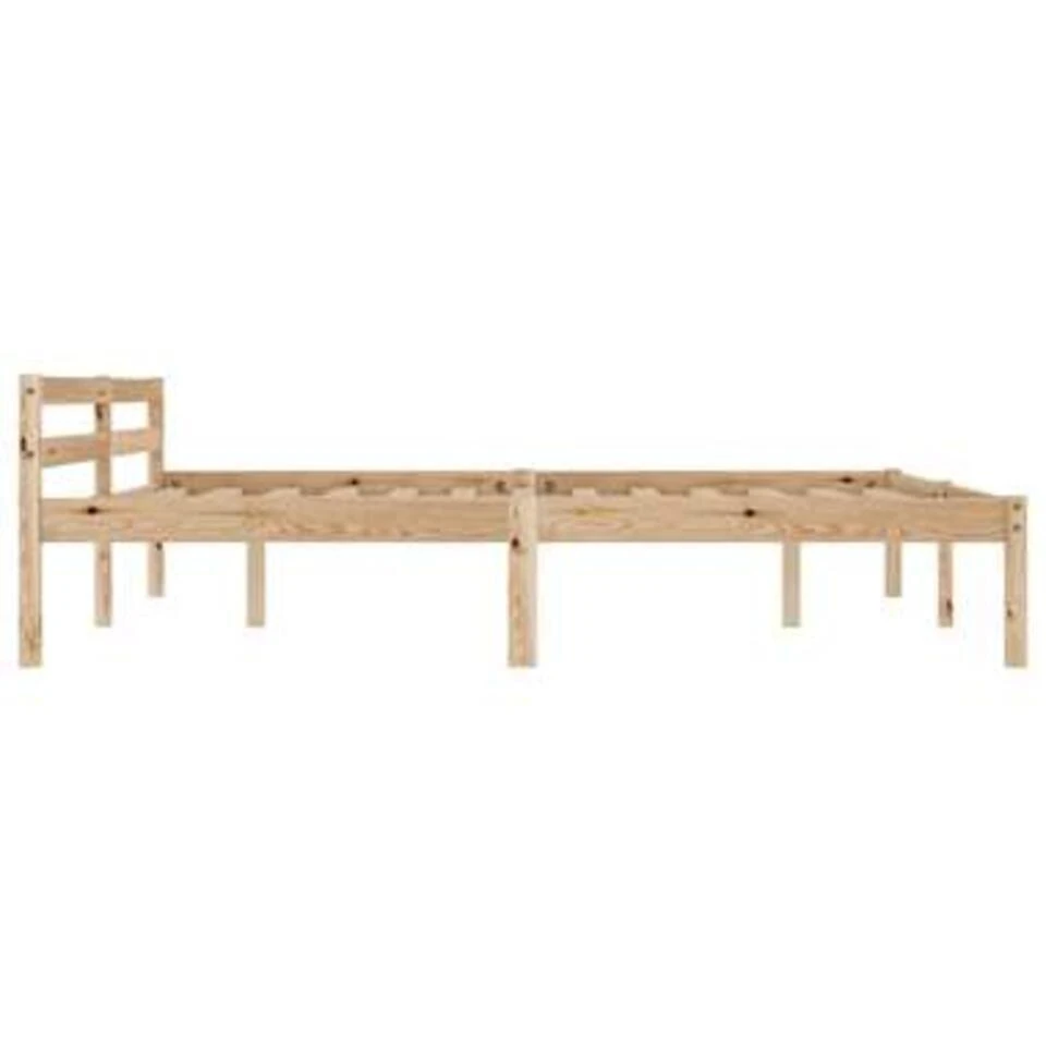 VidaXL - Bed Frame Met Hoofdeinde - Bruin - Massief Grenenhout - 180x200 Cm 6 VidaXL - Bed Frame Met Hoofdeinde - Bruin - Massief Grenenhout - 180x200 Cm - Afbeelding 4