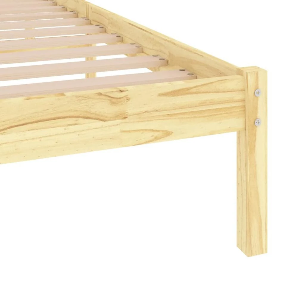 VidaXL - Bed Frame Met Lattenbodem - Naturel - Massief Grenenhout - 90x190 Cm 7 VidaXL - Bed Frame Met Lattenbodem - Naturel - Massief Grenenhout - 90x190 Cm - Afbeelding 5