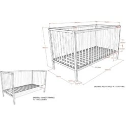 Peuterbed Dino 70x140cm - Verstelbaar - Wit Dennenhout -Bedden Bij Leen Bakker eb5da5ed7bc848038fde3a57430908dc