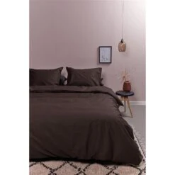 Ambiante Cotton Uni Dekbedovertrek - 260x200/220 - Bruin -Bedden Bij Leen Bakker ec0a9133e90e40ee80e4ac97c0f104a8