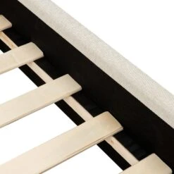 ANET - Bed - Beige - 90 X 200 Cm - Stof -Bedden Bij Leen Bakker ecade561be394187a5d3384280c29809