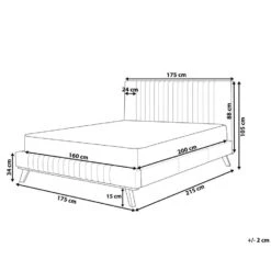 TALENCE - Tweepersoonsbed - Lichtgrijs - 160 X 200 Cm - Chenille -Bedden Bij Leen Bakker edc0f8125ea74cc7b398536d96149131