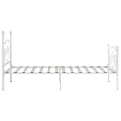 VidaXL - Bed Frame Met Artistiek Hoofdeinde - Wit - Metaal - 90x200 Cm 8 VidaXL - Bed Frame Met Artistiek Hoofdeinde - Wit - Metaal - 90x200 Cm -Bedden Bij Leen Bakker efb1f08073464527841fabc50b7f6cd2