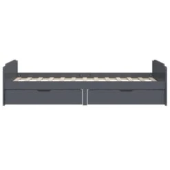 VidaXL - Eenpersoonsbed Met Lades - Donkergrijs - Massief Grenenhout - 90x200 Cm -Bedden Bij Leen Bakker f1859c059ecf40b4a17278d7670ed6da