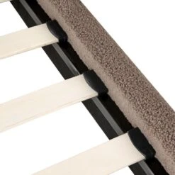 ROANNE - Tweepersoonsbed - Taupe - 180 X 200 Cm - Bouclé -Bedden Bij Leen Bakker f45ba8d1d23f4fca81b664021715cee0