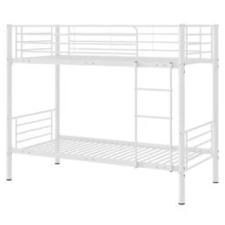 Stapelbed Dixie 90x200cm - Metaal - Mat Wit -Bedden Bij Leen Bakker f7350465966f4b96956a296554ea4b4f