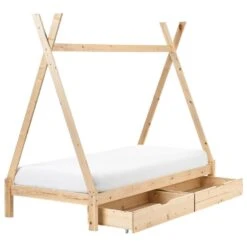 DEVAY - Kinderbed - Lichtbruin - 90 X 200 Cm - Dennenhout -Bedden Bij Leen Bakker f73596711c9d48a89c135df51671c208