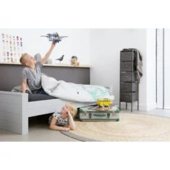WOOOD Dennis Bed Incl. Lade/Lattenrol - Betongrijs - 53x219x95 -Bedden Bij Leen Bakker f821c02656604cef933d274a7881e1ea