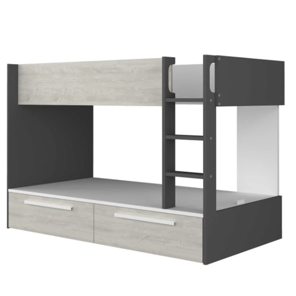 Stapelbed Fleur Met Bedlades - Grijs 6 Stapelbed Fleur Met Bedlades - Grijs - Afbeelding 4