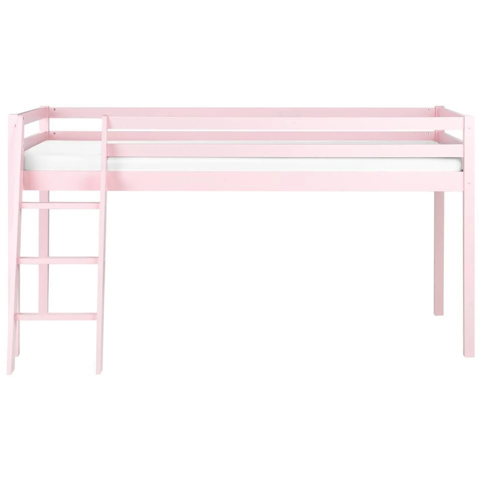 ASCOUX - Kinderbed - Roze - 90 X 200 Cm - Dennenhout 8 ASCOUX - Kinderbed - Roze - 90 X 200 Cm - Dennenhout - Afbeelding 6