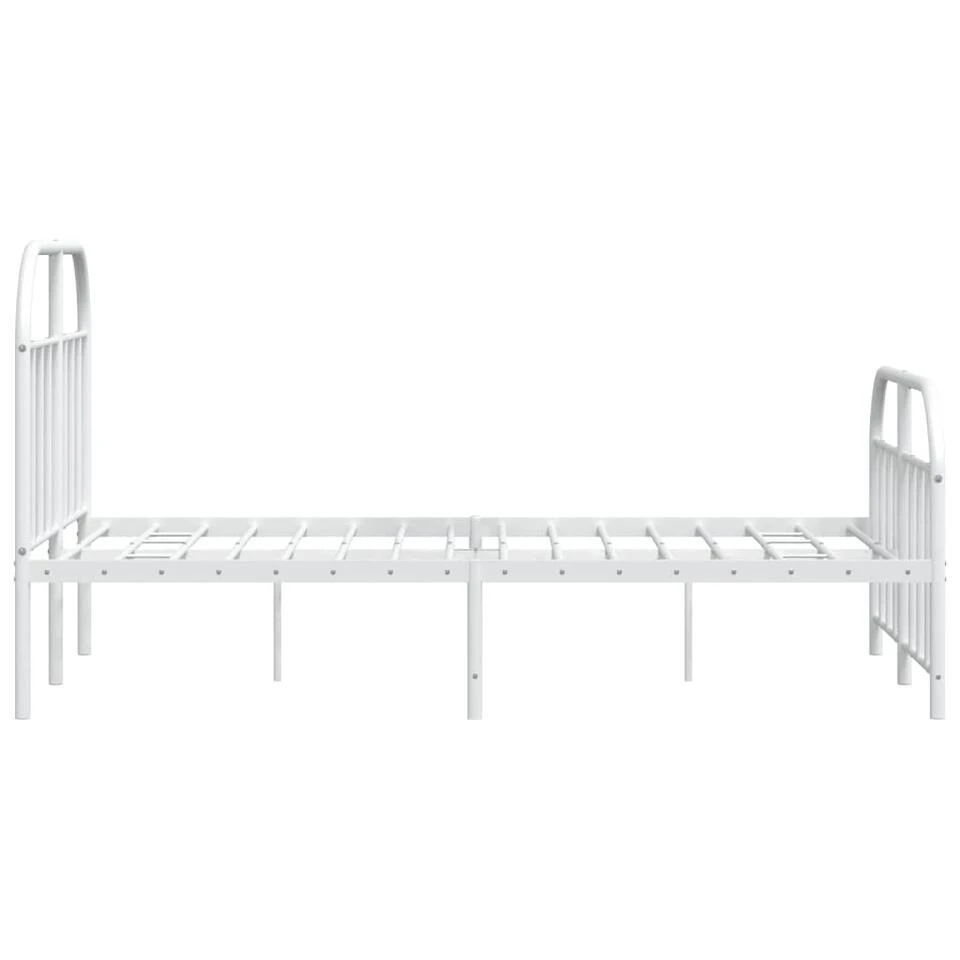 VidaXL - Bed Frame Met Hoofd- En Voeteneinde - Wit - Metaal - 120x200 Cm 8 VidaXL - Bed Frame Met Hoofd- En Voeteneinde - Wit - Metaal - 120x200 Cm - Afbeelding 6
