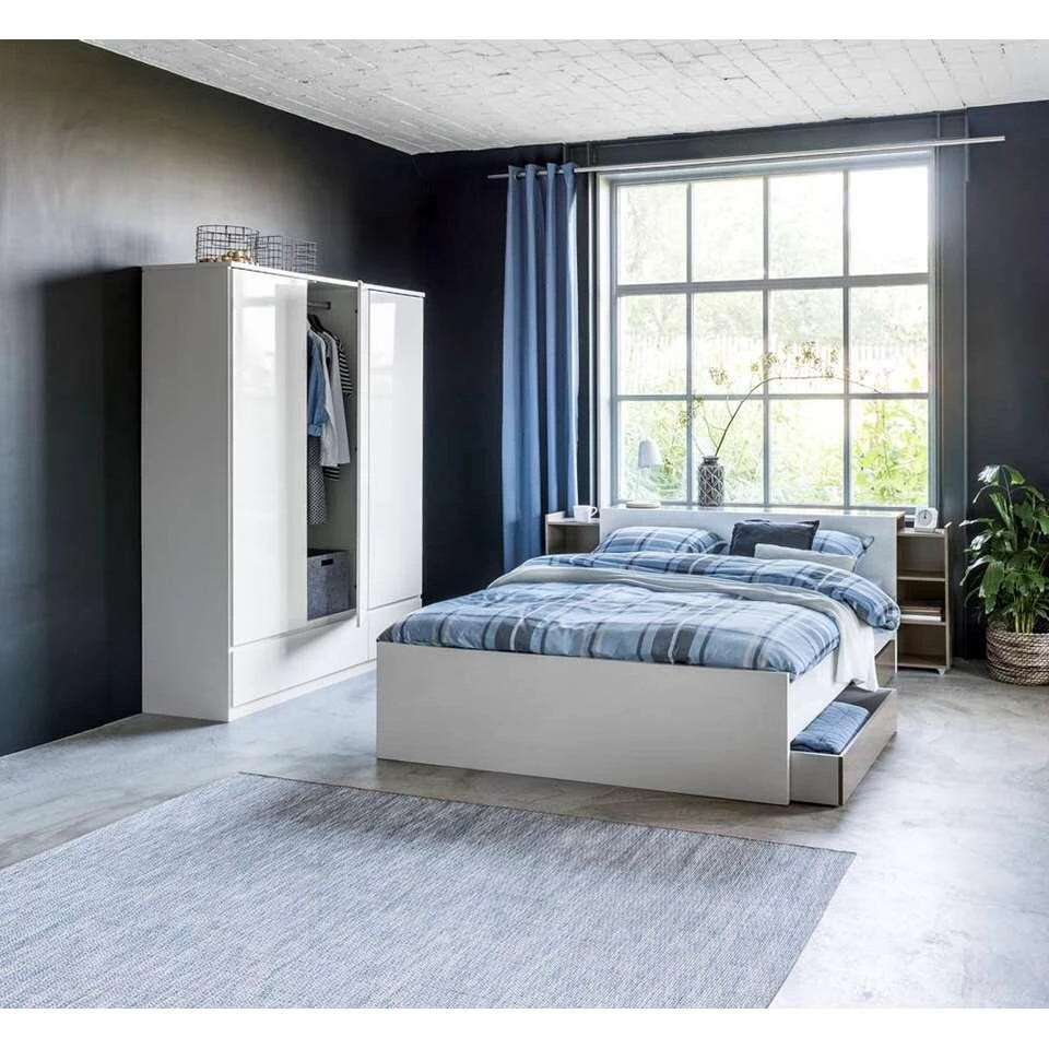 Bed Naia - Hoogglans Wit - 160x200 Cm 6 Bed Naia - Hoogglans Wit - 160x200 Cm - Afbeelding 4