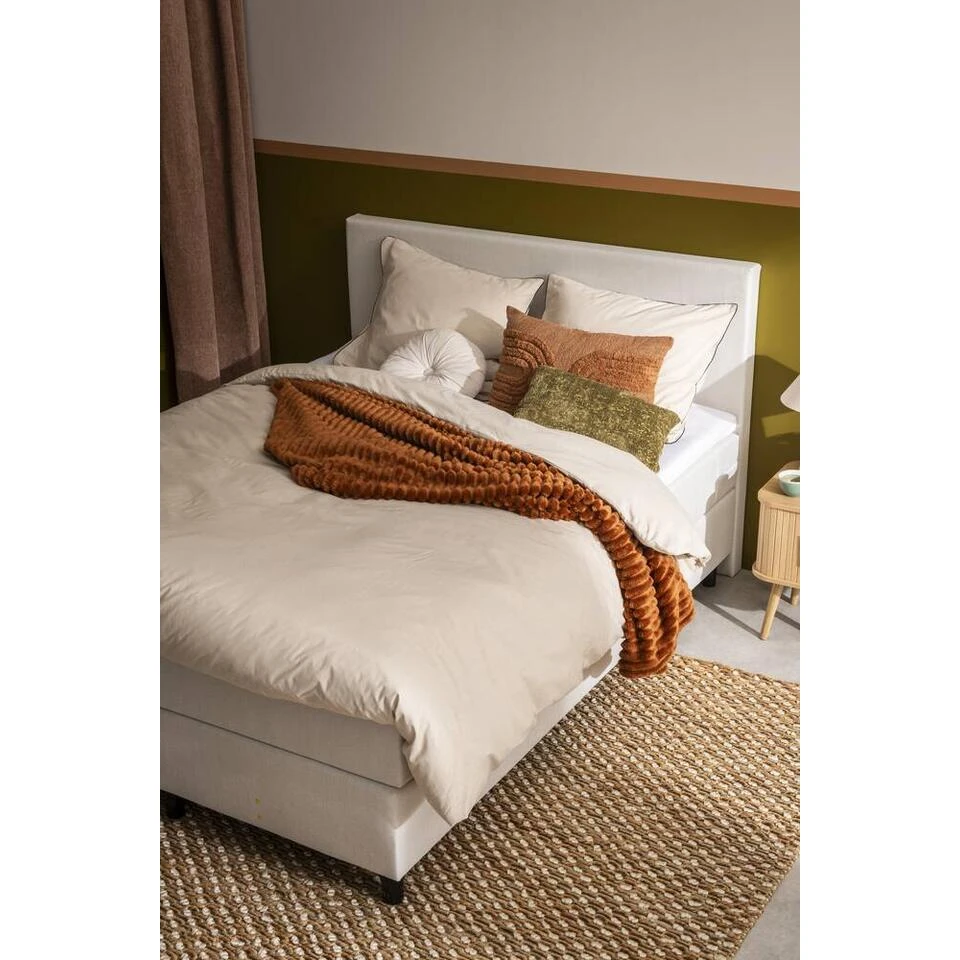 Boxspring Liv Egaal - Ecru - 120x200 Cm - Ronde Poot 4 Boxspring Liv Egaal - Ecru - 120x200 Cm - Ronde Poot - Afbeelding 2