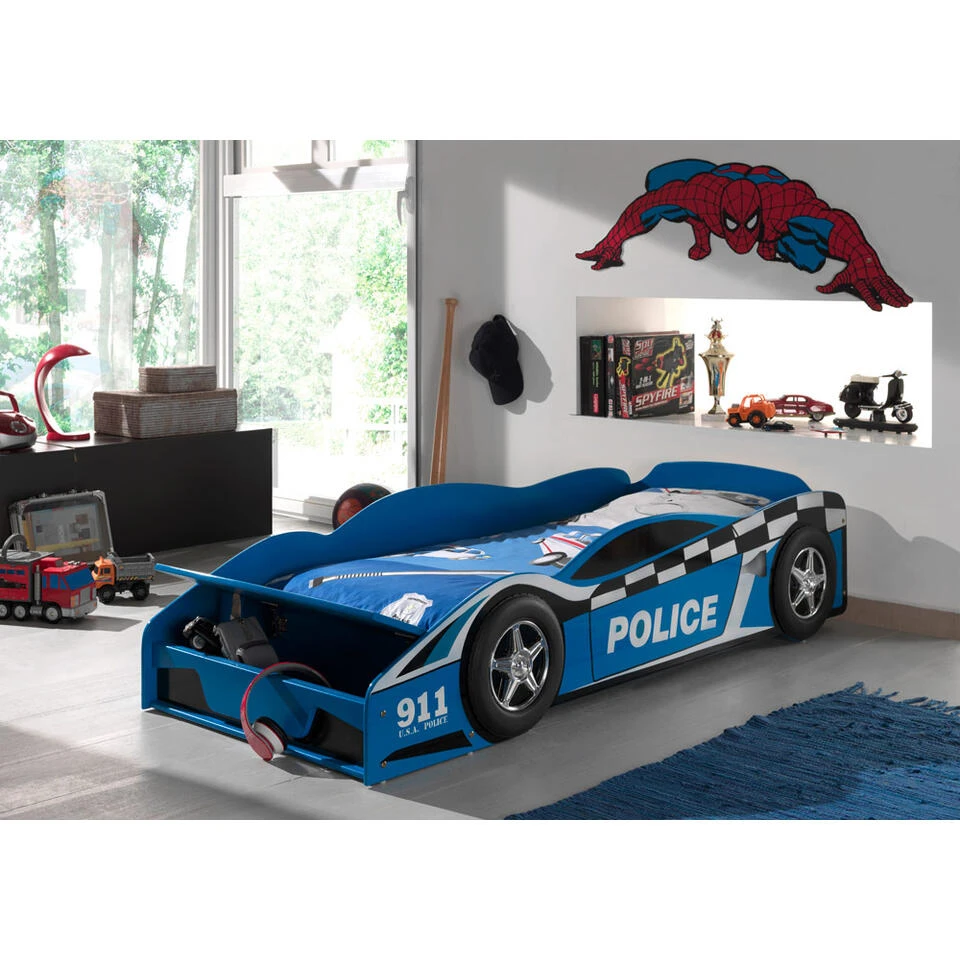 Vipack Peuterbed Politie Auto - Blauw - 77x148 Cm 5 Vipack Peuterbed Politie Auto - Blauw - 77x148 Cm - Afbeelding 3